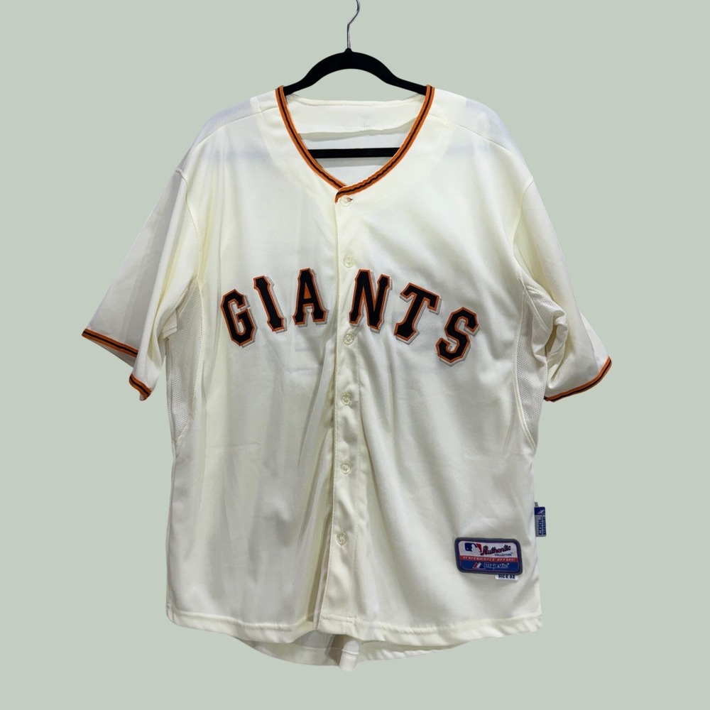 Majestic San Francisco Giants Tim Lincecum 55 Authentic Jersey Mens 52 Cream MLB